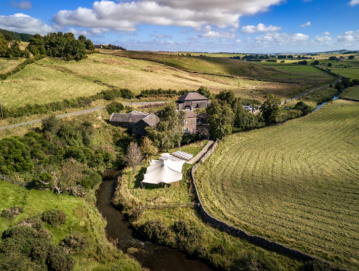 View of Folkerton Mill from above